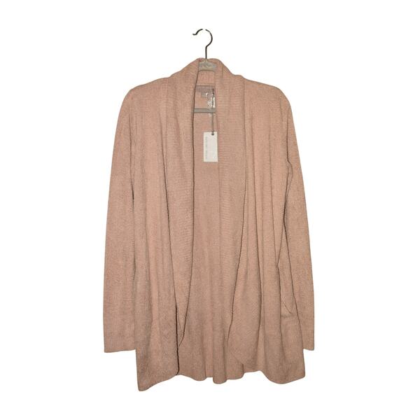 BAREFOOT DREAMS NEW $125 CozyChic Lite Circle Open Cardi Taupe Medium - Picture 1 of 3